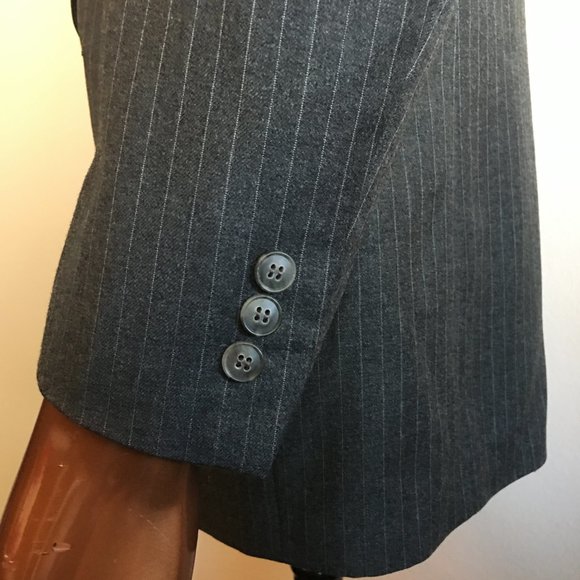 BANCROFT NEW YORK Charcoal Grey Wool Pinstripe Suit  40S - Picture 4 of 15